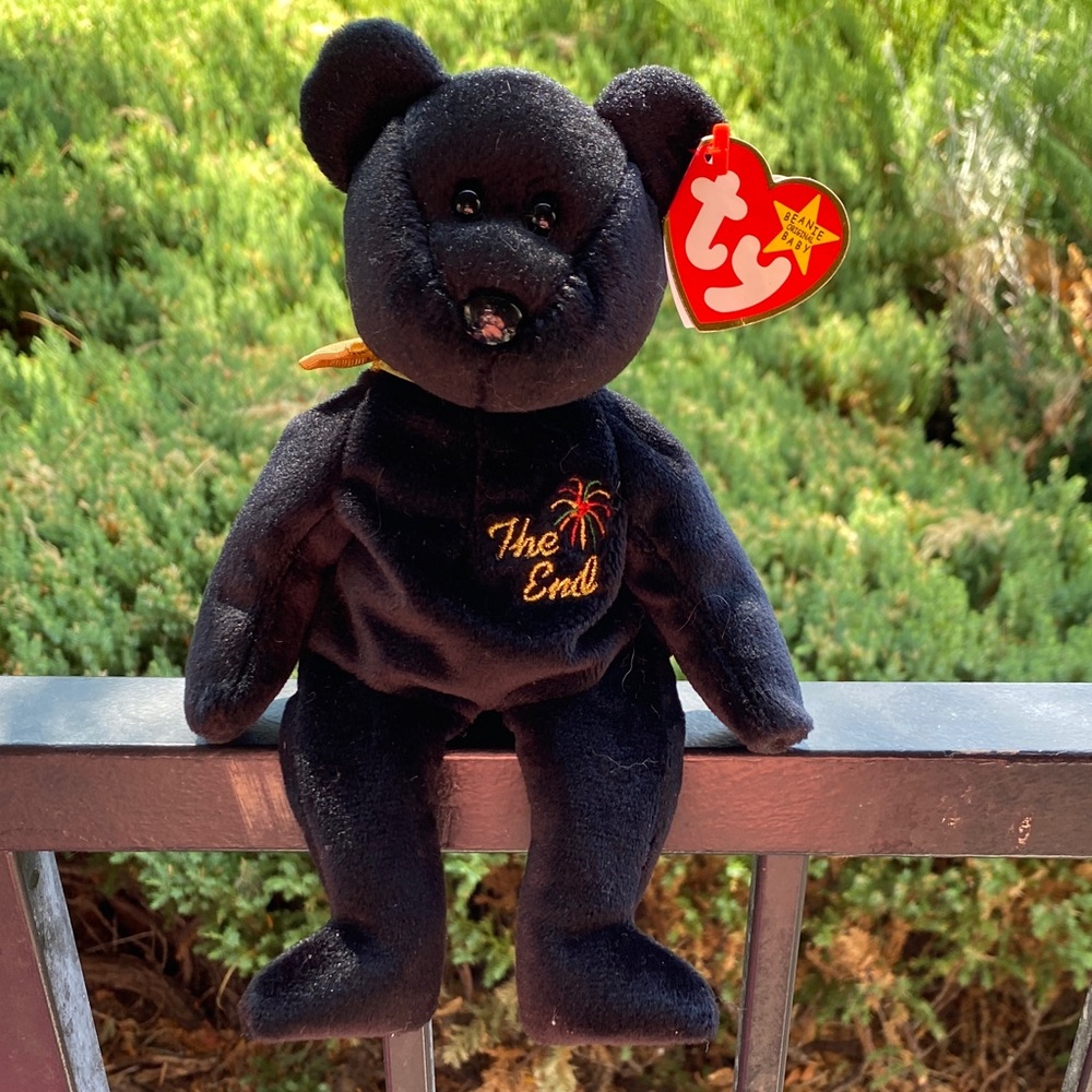 Ty Black Plush Bear - The End